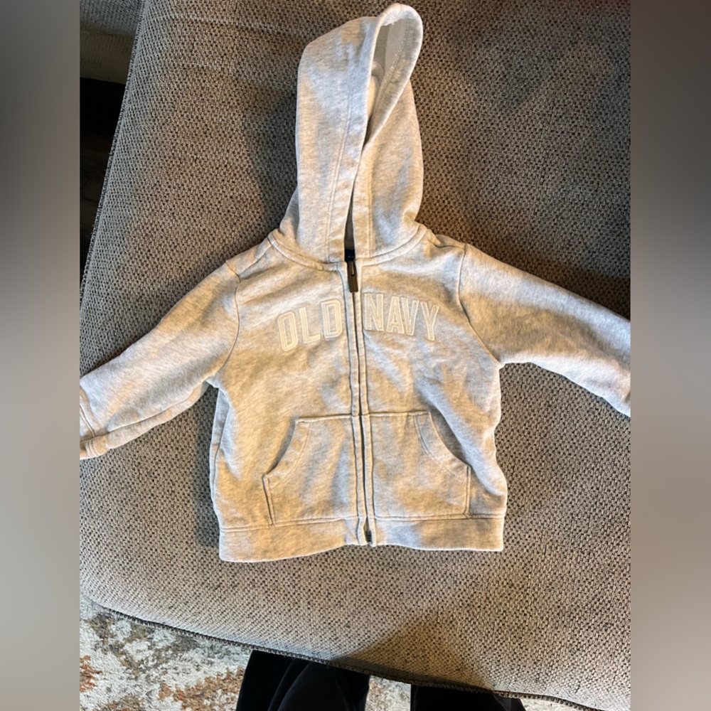 Old Navy Light Gray Kids Zip Sweatshirt